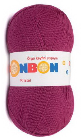 Fir de tricotat sau crosetat - Fire tip mohair din acril BONBON KRISTAL mov 98262