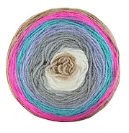 Fir de tricotat sau crosetat - Fire tip mohair din acril Kamgarn Papatya CAKE degrade 224