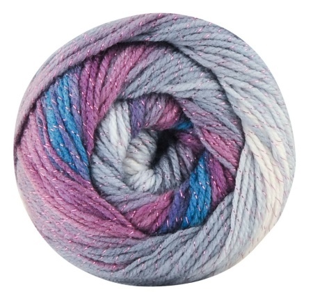 Fir de tricotat sau crosetat - Fire tip mohair din acril Kamgarn Papatya Batik Glitter degrade 02 - Img 2