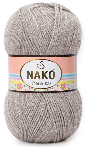 Fir de tricotat sau crosetat - Fire tip mohair din acril Nako Baby Bebe 100 BEJ 1199