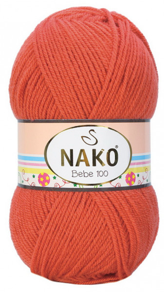 Fir de tricotat sau crosetat - Fire tip mohair din acril Nako Baby PORTOCALIU 13497