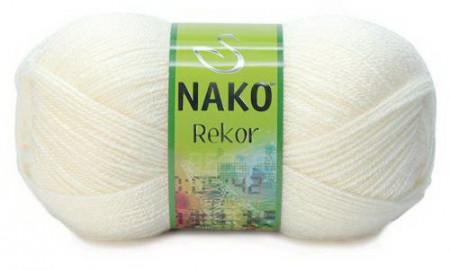 Fir de tricotat sau crosetat - Fire tip mohair din acril premium Nako REKOR CREAM 23403