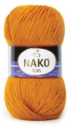Fir de tricotat sau crosetat - Fire tip mohair din acril premium Nako VALS GALBEN 1043