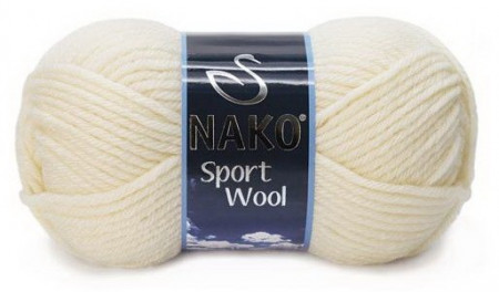 Fir de tricotat sau crosetat - Fire tip mohair din acril si lana Nako Sport Wool Crem 4109