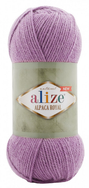 Fir de tricotat sau crosetat - Fire tip mohair din alpaca 15%, lana 30%, acril 55% Alize Alpaca Royal New LILA 438