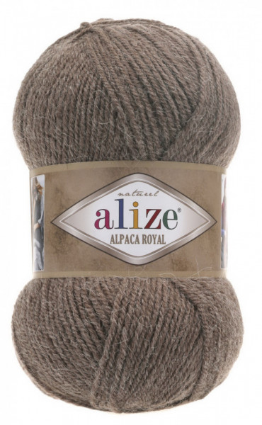 Fir de tricotat sau crosetat - Fire tip mohair din alpaca 30%, lana 15%, acril 55% Alize Alpaca Royal BEJ 688