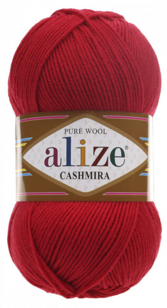 Fir de tricotat sau crosetat - Fire tip mohair din lana 100%, Alize CASHMIRA ROSU 56