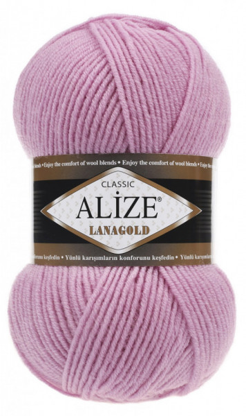Fir de tricotat sau crosetat - Fire tip mohair din lana 49% si acril 51% Alize Lanagold Roz 98
