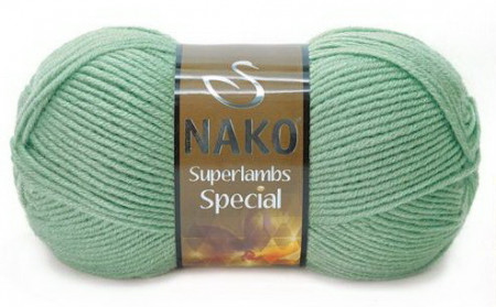 Fir de tricotat sau crosetat - Fire tip mohair din lana 50% si acril 50% Nako Superlambs Special VERDE 10483