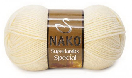 Fir de tricotat sau crosetat - Fire tip mohair din lana 50% si acril 50% Nako Superlambs Special cream 256