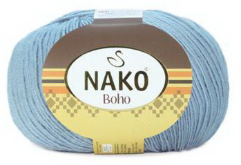 Fir de tricotat sau crosetat - Fire tip mohair din lana si polyamida Nako BOHO BLEO 12408