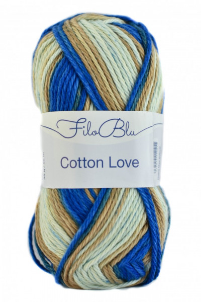 Fir de tricotat sau crosetat - Fire tip mohair din poliester Filo Blu - Cotton Love - 01 DEGRADE