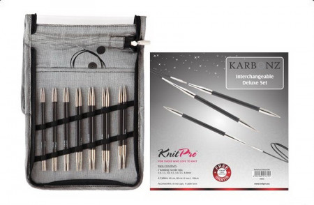 KnitPro Karbonz - set andrele interschimbabile DELUXE