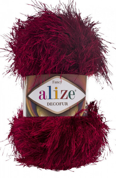 Fir de tricotat sau crosetat - FANCY - ALIZE DECOFUR GRENA 57
