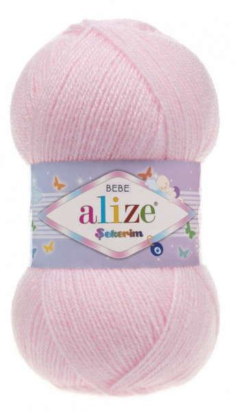 Fir de tricotat sau crosetat - Fir ACRILIC ALIZE SEKERIM BEBE ROZ 184