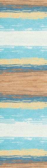 Fir de tricotat sau crosetat - Fir ALIZE COTTON GOLD BATIK - DEGRADE 7938 - Img 2
