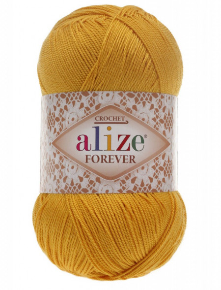 Fir de tricotat sau crosetat - Fir microfibra ALIZE FOREVER GALBEN 488