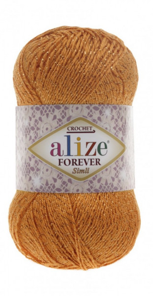 Fir de tricotat sau crosetat - Fir microfibra ALIZE FOREVER SIMLI PORTOCALIU 83