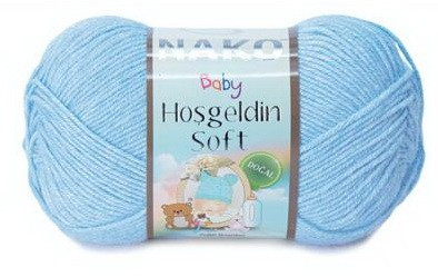 Fir de tricotat sau crosetat - Fire amestec BAMBUS + POLIAMIDA NAKO Hoşgeldin Soft Bleo 214