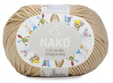 Fir de tricotat sau crosetat - Fire NAKO COTONELLA AMIGURUMI BEJ 3256