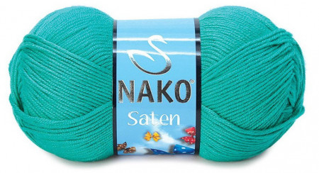 Fir de tricotat sau crosetat - Fire Nako SATEN TURQUAZ 4240