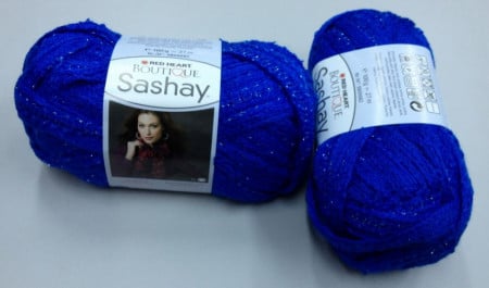Fir de tricotat sau crosetat - Fire pretricotate esarfa SASHAY albastru S 1870