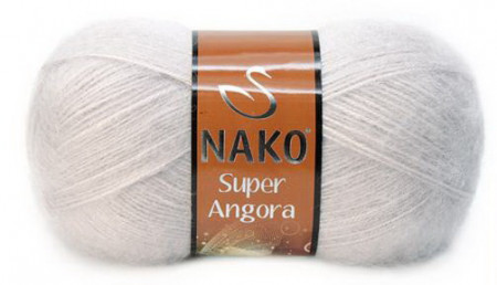Fir de tricotat sau crosetat - Fire tip mohair acril NAKO SUPER ANGORA GRI 3079