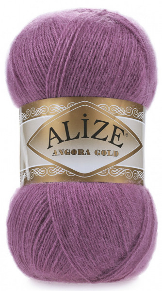 Fir de tricotat sau crosetat - Fire tip mohair din acril Alize Angora Gold Mov 440