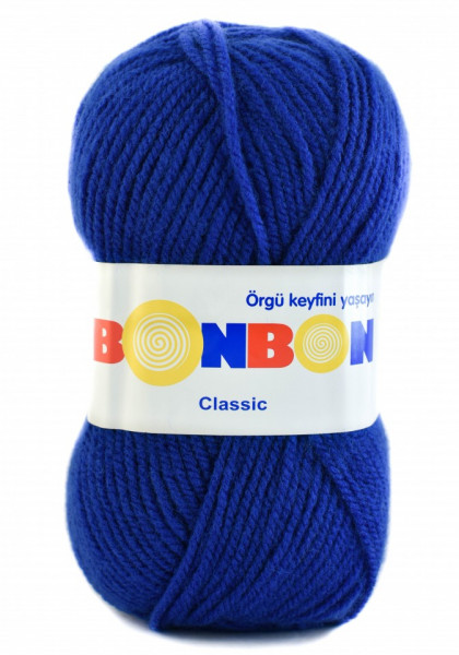 Fir de tricotat sau crosetat - Fire tip mohair din acril BONBON CLASIC ALBASTRU 98488
