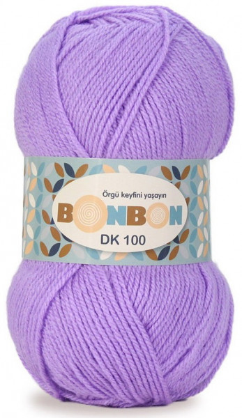 Fir de tricotat sau crosetat - Fire tip mohair din acril BONBON DK LILA 98205