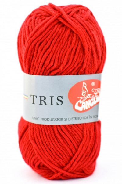 Fir de tricotat sau crosetat - Fire tip mohair din acril CANGURO - TRIS ROSU 309