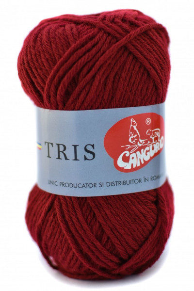 Fir de tricotat sau crosetat - Fire tip mohair din acril CANGURO - TRIS GRENA 315