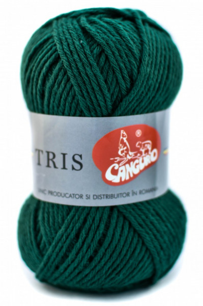 Fir de tricotat sau crosetat - Fire tip mohair din acril CANGURO - TRIS VERDE 327