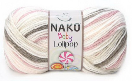 Fir de tricotat sau crosetat - Fire tip mohair din acril degrade Nako Lolipop mix 80564