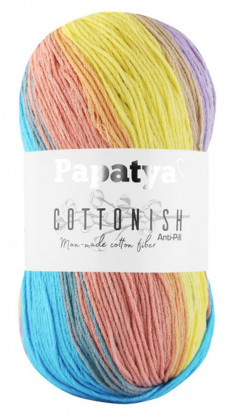 Fir de tricotat sau crosetat - Fire tip mohair din acril Kamgarn Papatya Cottonish degrade 06