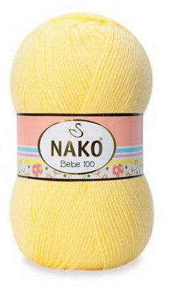 Fir de tricotat sau crosetat - Fire tip mohair din acril Nako Baby galben 215