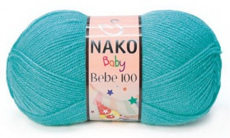 Fir de tricotat sau crosetat - Fire tip mohair din acril Nako Baby turcoaz 3377