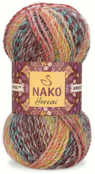 Fir de tricotat sau crosetat - Fire tip mohair din acril NAKO HERCAI DEGRADE 28030