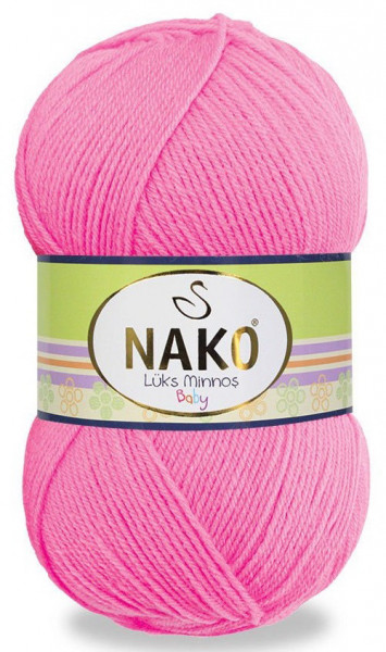 Fir de tricotat sau crosetat - Fire tip mohair din acril NAKO LUKS MINNOS ROZ 11158