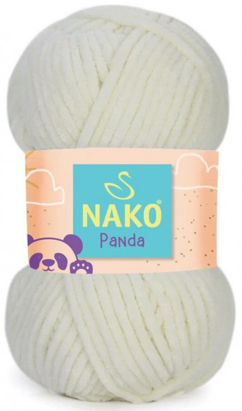 Fir de tricotat sau crosetat - Fire tip mohair din acril NAKO PANDA CREAM 3084