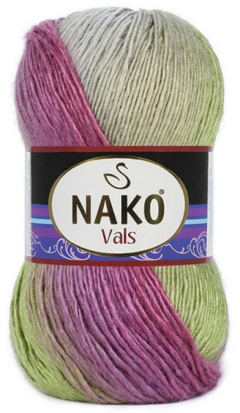 Fir de tricotat sau crosetat - Fire tip mohair din acril premium Nako VALS DEGRADE 87134