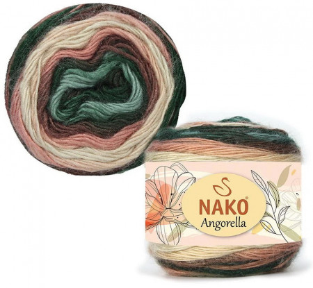 Fir de tricotat sau crosetat - Fire tip mohair din acril premium Nako ANGORELLA DEGRADE 87542