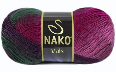 Fir de tricotat sau crosetat - Fire tip mohair din acril premium Nako VALS DEGRADE 85794