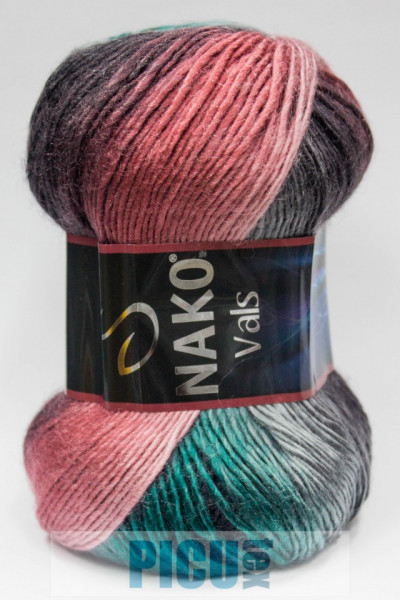 Fir de tricotat sau crosetat - Fire tip mohair din acril premium Nako VALS DEGRADE 86383