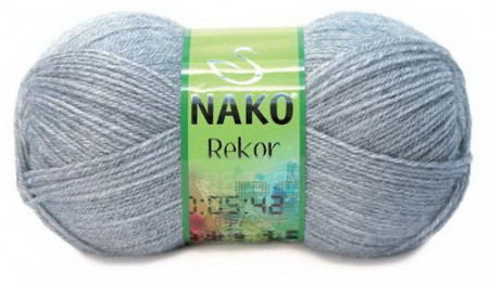 Fir de tricotat sau crosetat - Fire tip mohair din acril premium Nako REKOR GRI 195