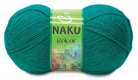 Fir de tricotat sau crosetat - Fire tip mohair din acril premium Nako REKOR VERDE 181