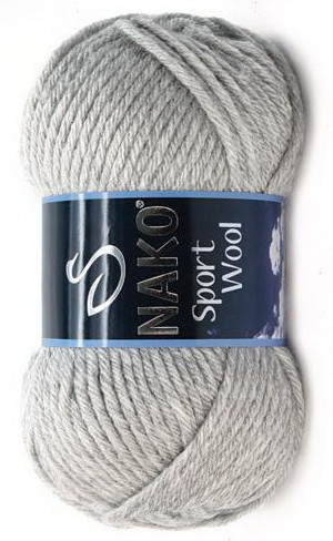 Fir de tricotat sau crosetat - Fire tip mohair din acril si lana Nako Sport Wool GRI 195