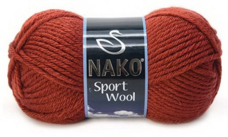 Fir de tricotat sau crosetat - Fire tip mohair din acril si lana Nako Sport Wool Maro 4409