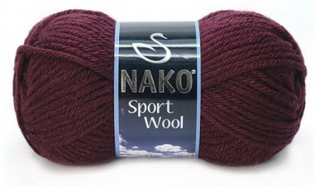 Fir de tricotat sau crosetat - Fire tip mohair din acril si lana Nako Sport Wool Grena 3718