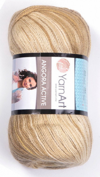 Fir de tricotat sau crosetat - Fire tip mohair din acril Yarnart Angora Active degrade 843